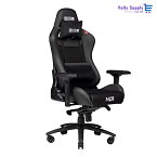 Next Level Racing ゲーミングチェア PRO GAMING CHAIR LEATHER&SUEDE EDITION 4Dアームレスト PUレザー スエード生地 高耐久性 NLR-G003 【国内正規品】 Black