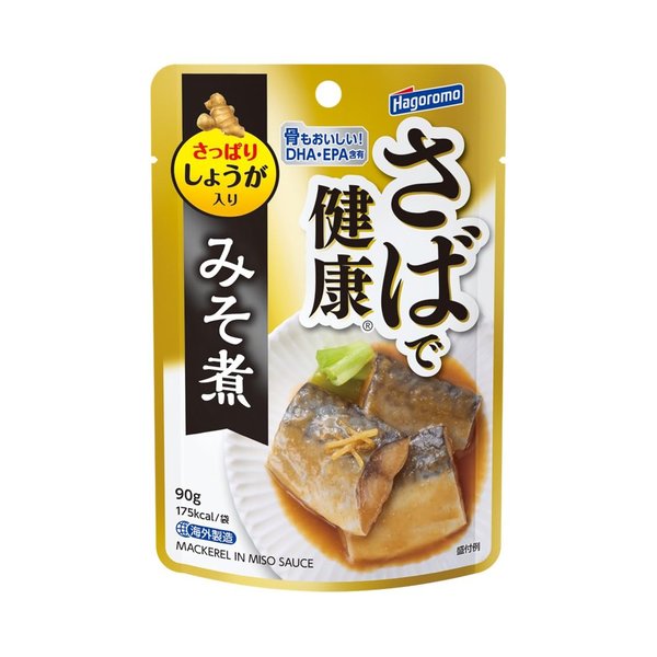 乐天商城 - はごろも さばで健康 みそ味 (パウチ) 90g (1416)×12個
