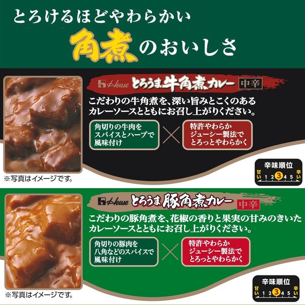 ,ハウス 厳選こだわりレトルトカレー5種8食ストック用BOX付きセット(とろうま牛角煮/とろうま豚角煮/麻布十番特製デミグラスソース/カレーでニクる。牛/豚)セット買いレンジ調理対応レトルト食品非常食ギフト※季節により商品変更有り vellysupply-10087903 VellySupply サンプル画像3