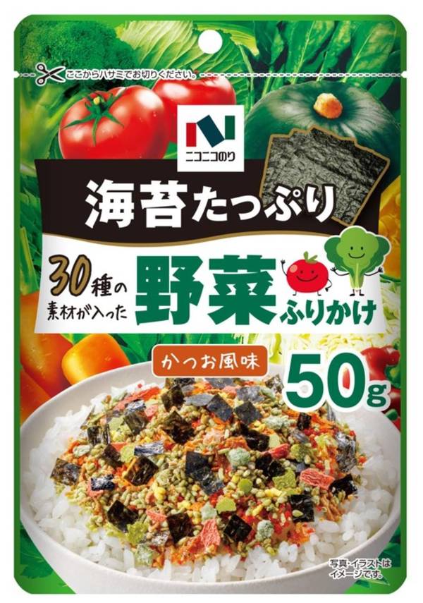 乐天商城 - ニコニコのり 30種の素材が入った野菜ふりかけ 50g×10個