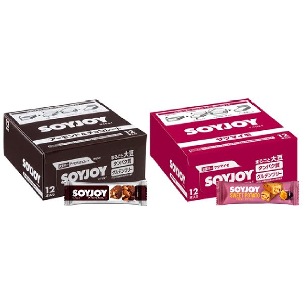 ソイジョイ 大塚製薬 ソイジョイ アソートセット (アーモンド&チョコ/サツマイモ) 各12個セット商品