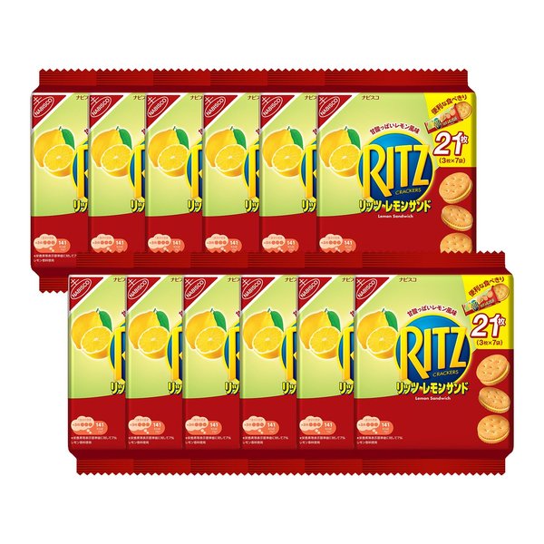 Rakuten - モンデリーズ リッツ ファミリーパック レモンサンド 187g（7袋）×12個