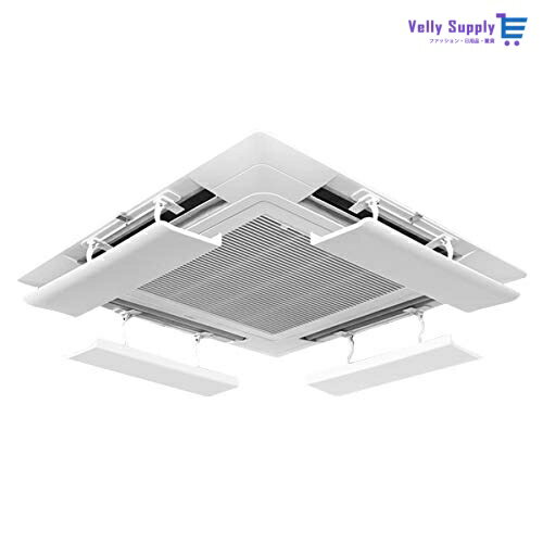 LAFULU(ラフル) エアコン風よけカバー エアコンルーバー 風よけ 風避け 冷房 暖房 風向きを自由に調整 風の直撃防止 壁に穴あけ不要 多機種対応 取り付け簡単 (ホワイト 2枚入り)
