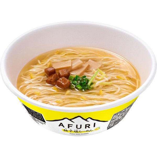 日清食品 AFURI 柚子塩らーめん [全粒粉入りノンフライ麺・炙りチャーシュー] カップ麺 92g ×12個 vellysupply-10089406 VellySupply サンプル画像2
