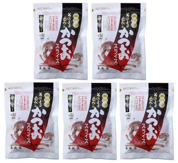 乐天商城 - marutoshi 丸俊 そのまま食べるかつおスライス 鰹節 おつまみ 60g ×5個