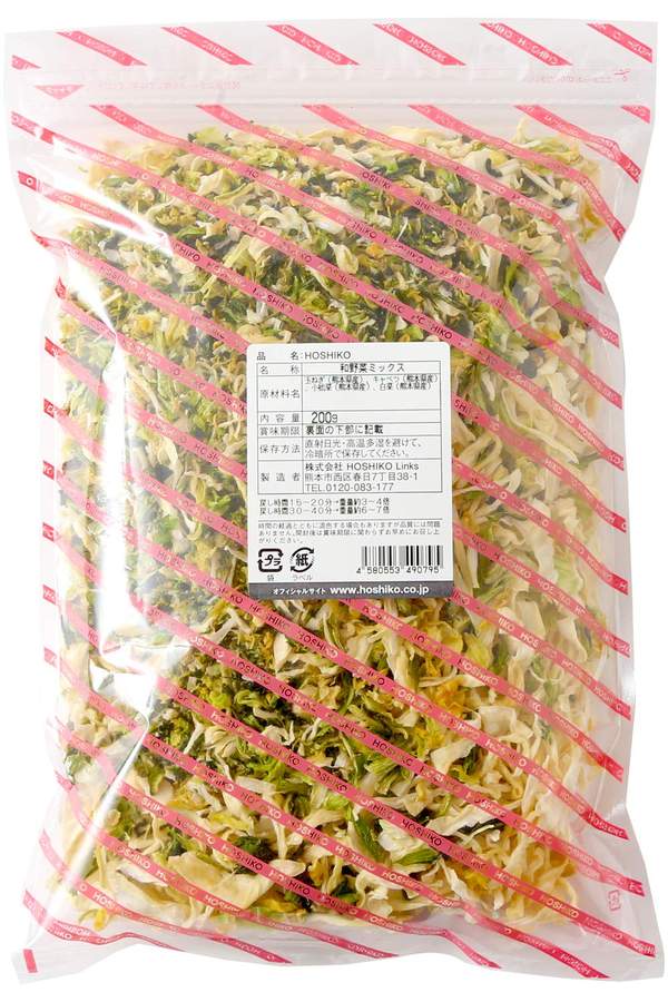 HOSHIKO 和野菜ミックス 200g 具材 スープ 炒めもの 国産 塩分不使用 無添加 ブドウ糖不使用