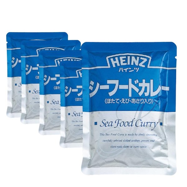 ハインツ（HEINZ）シーフードカレー 国産ホタテ入り 業務用 レトルトカレー中辛 200g ×5袋