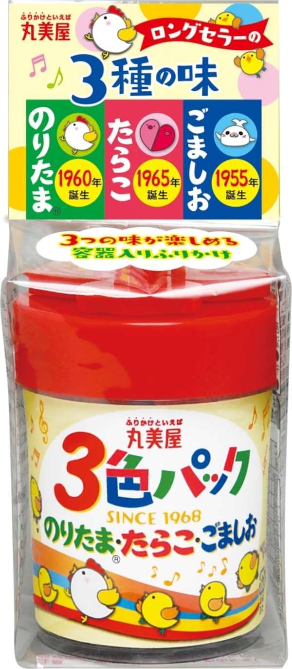 丸美屋 ふりかけ 3色パック 容器入 56g ×10個