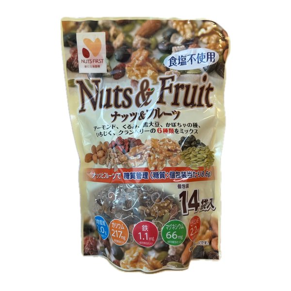 ハース 糖質管理 ナッツ&フルーツ 350g (25g×14袋)