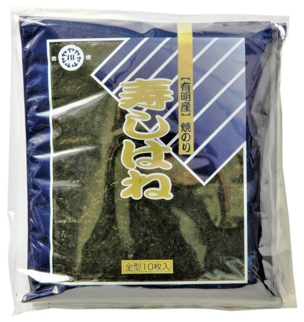 [柳川海苔本舗] 有明海産 焼のり 寿しはね 10枚×4袋
