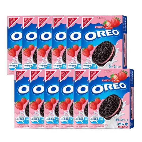 モンデリーズ オレオ いちごクリーム 10枚（5枚×2パック）×12個