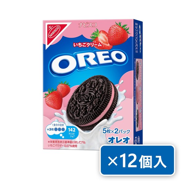 モンデリーズ オレオ いちごクリーム 10枚（5枚×2パック）×12個 vellysupply-10091863 VellySupply サンプル画像3