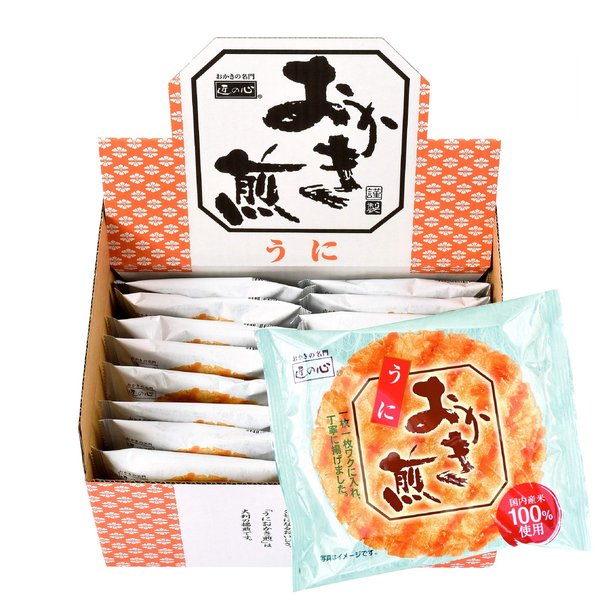 丸彦製菓 うにおかき煎 16枚×4箱