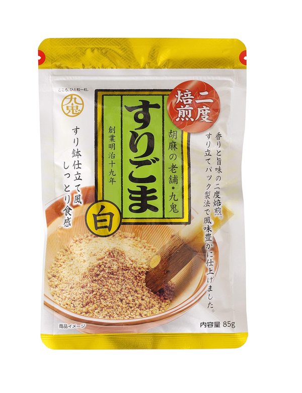 九鬼産業 九鬼 二度焙煎 すりごま白 85g ×10袋
