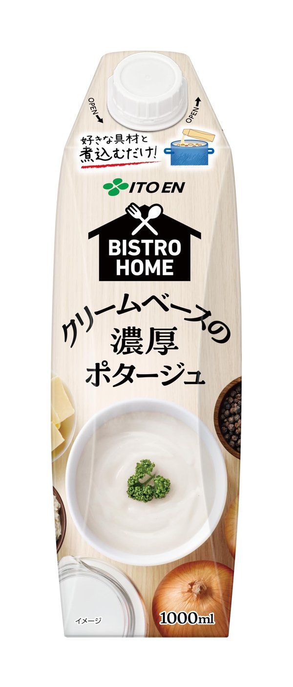 Rakuten - 伊藤園 ビストロホームクリームベース濃厚ポタージュ 1L×6本 キャップ付き 紙パック