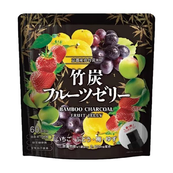 竹炭フルーツゼリー4種 60パック