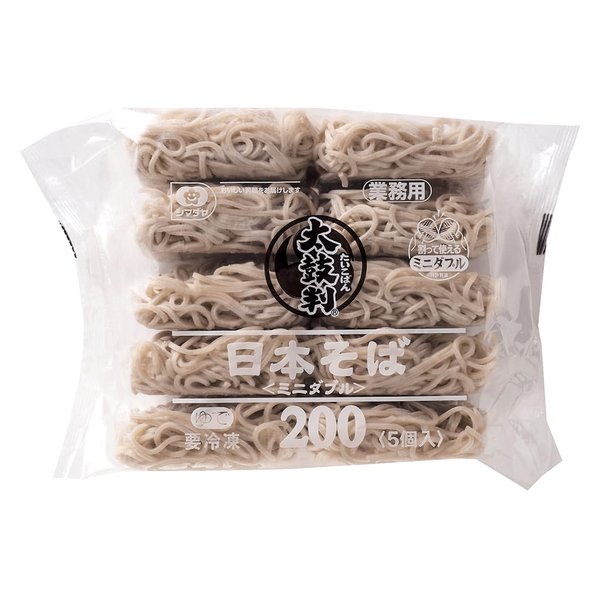 [冷凍]シマダヤ 太鼓判日本そば 1kg(200g×5個)×2袋