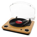 ION Audio(アイオンオーディオ) レコードプレーヤー USB ヘッドホン端子 スピーカー内蔵 レコードの音をUSB接続でPCに録音可能 アイオン Max LP 木目(2)