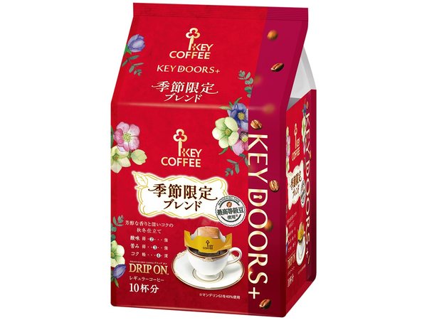 キーコーヒー KEY DOORS+ ドリップ オン 季節ブレンド 10袋x3袋 (30杯分),ドリップコーヒー,レギュラーコーヒー vellysupply-10092198 VellySupply パッケージ画像