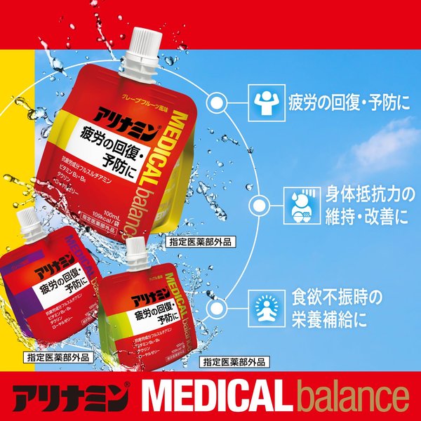 アリナミンメディカルバランス グレープ風味 100mLx6本x6指定医薬部外品 疲労の回復・予防 栄養補給 トレーニング 登山 ゴルフ 行動食 ジム 防災 備蓄 熱中症対策 vellysupply-10092496 VellySupply サンプル画像2
