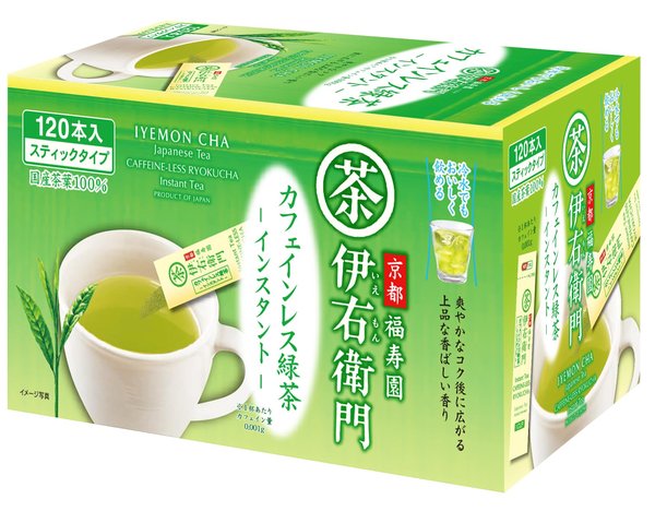 Rakuten - 宇治の露 伊右衛門 カフェインレス インスタント緑茶スティック 120本入 デカフェ・ノンカフェイン 粉末 0.8グラム (x 120)
