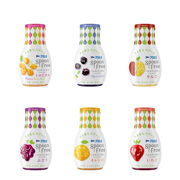 アヲハタ Spoon Free 6種セット (いちご ブルーベリー 他4種) スプーンフリー