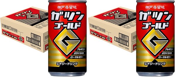 神戸居留地 ガツンゴールド 缶 185ml x30本 [ アルギニン ローヤルゼリー 高麗人参エキス 7種類のビタミン 配合 国内製造 ] (x 2)