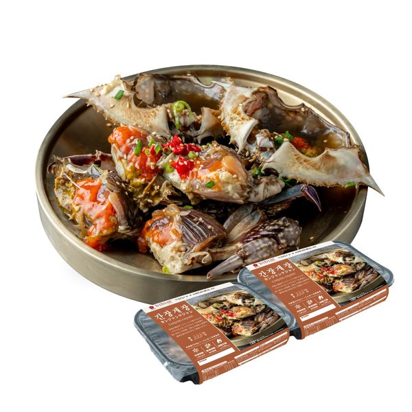 [冷凍] カンジャンケジャン 800g (400g x 2) [ビビム] ワタリガニ メス 100% 「1匹丸ごと(中)」使用 韓国料理の王様 とろけるような味わいのカンジャンケジャンです。醤油ケジャン、無添加、油漬け、渡り蟹、蟹、カニ、カニ料理、ケジャン、生カニ