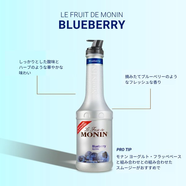 MONIN(モナン) ブルーベリー・フルーツミックス 1L ピューレー フルーツソース カクテル/モクテル ノンアルコール割り材常温保存 vellysupply-10094016 VellySupply サンプル画像2