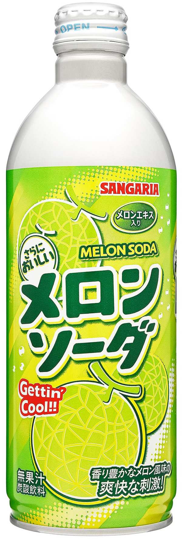 サンガリア メロンソーダ 500gx24本