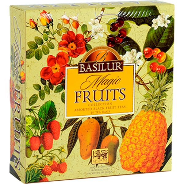 バシラーティー紅茶 ギフトフルーツフレーバー4種類アソート ティーバッグ40袋入(ストロベリー&キウ ...