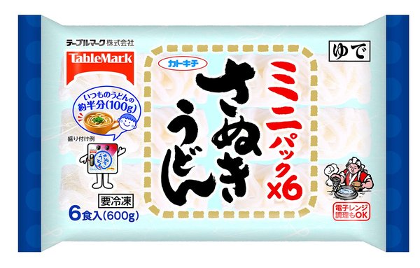 [冷凍]テーブルマーク ミニパックさぬきうどん 6食(マルチPKG) 600gx6袋
