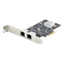 StarTech.com ネットワークアダプターカード/PCI Express x2/2ポート/2.5G/マルチギガビットイーサネット/2.5GBASE-T &...