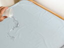 (オールシーズンタイプ)2WAY 鹿の子編み 防水おねしょシーツ シングル 100×210cm (ライトグレー) 全身用 フラット