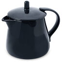 フォーライフ ティーポット 陶器 ティーバッグ用 354ml 2杯用 電子レンジ・食洗機対応 ブラック 黒 ティーバッグティーポット 403Bkg