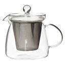 TAMAKI ティーポット お茶ポット 直径16.5×奥行11.5×高さ13.8cm 800ml 電子レンジ対応 耐熱ガラス T-682814