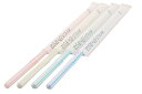 シバセ工業 461わらおストロー ジュース用 フレックス 口径6mm×21cm 紙包装 500本入 ストライプ 日本製