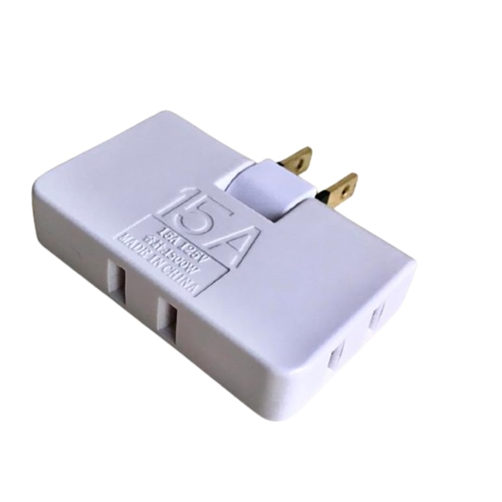 コーナータップ ホワイト 3個口(1個) 武田コーポレーション トラッキング火災予防カバー付き 屋内専用 電源タップ 薄型 15A/125V/1500wまで