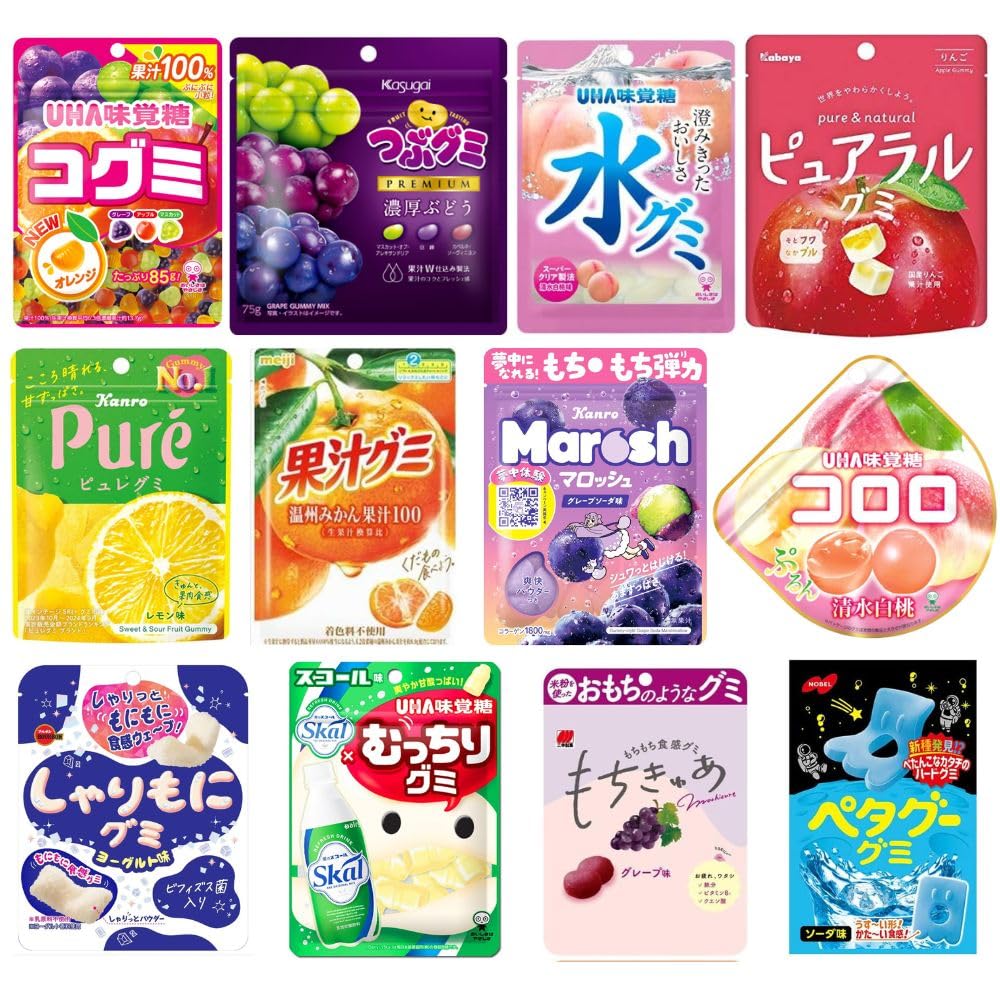 グミ 12種セット オリジナルBOX入り コグミ 果汁グミ コロロ ぺタグー もちきゅあ マロッシュ など