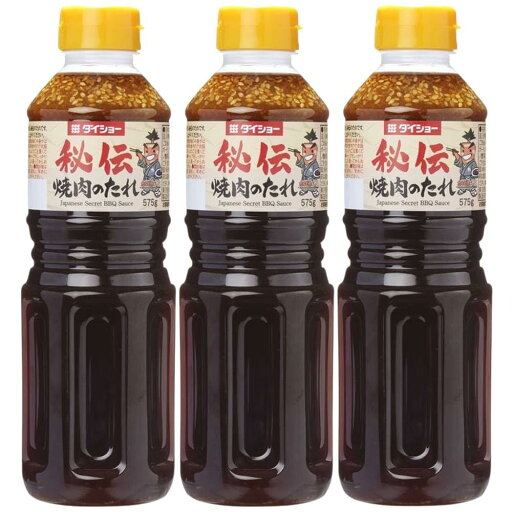 3本 秘伝 焼肉のたれ 575g ダイショー 肉料理用ソース お肉の味付け タレ 肉にからむ にんにく 胡麻 深みのある味わい 王道 炭火焼 野菜炒め 豚肉 鶏肉 牛肉 海鮮 焼きそば 丼ぶり おつまみ いつもの食卓に 贅沢 アレンジ料理 3本 秘伝 焼肉のたれ 575g ダイショー 肉料理用ソース お肉の味付け タレ 肉にからむ にんにく 胡麻 深みのある味わい 王道 炭火焼 野菜炒め 豚肉 鶏肉 牛肉 海鮮 焼きそば 丼ぶり おつまみ いつもの食卓に 贅沢 アレンジ料理
