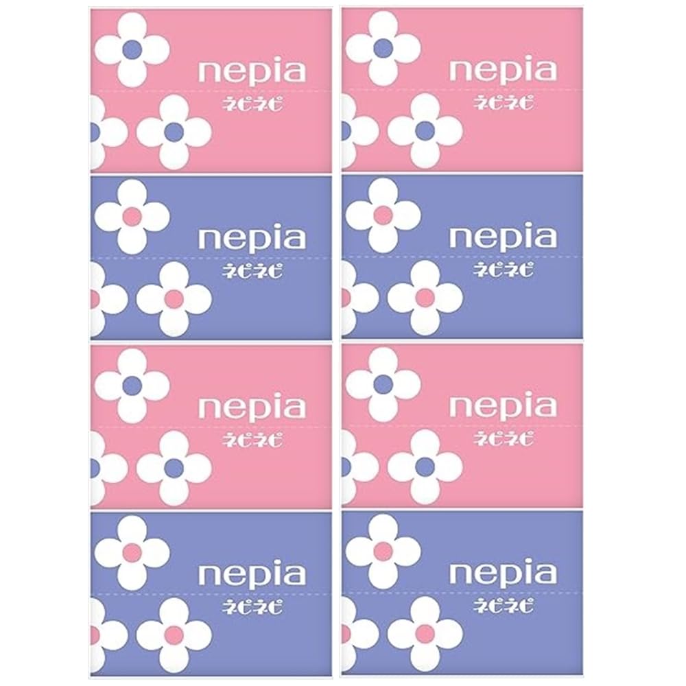 ネピア(nepia) ネピネピ ポケットティッシュ 8個 通常タイプ ティッシュペーパー 肌触りがい 持ち運びに便利