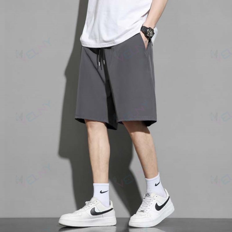 Velnyの冷感 ハーフパンツ メンズ 夏服 2枚セット！ショートパンツ ハーフパンツ イージーパンツ ストレッチ 速乾 吸水 大きいサイズ イージーパンツ メンズ ひざ丈 涼しい ひざ下 6分丈 太め ゆったり ボトムス 半ズボン 服 夏 春服 接触冷感｜アングル3