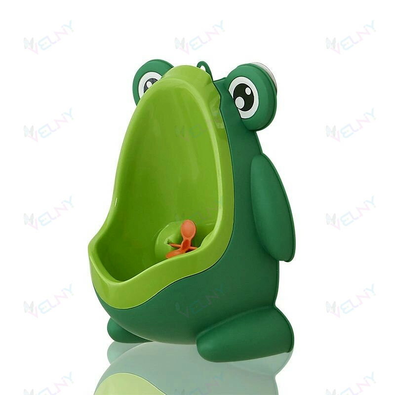 Velnyの送料無料 おまる トイレトレーニング 小便器 ベビー用品 赤ちゃん 男の子 おしっこトレーニング 子ども用トイレ 取り外し可能 壁掛け トイレ練習 カエル かわいい 男児立ち小便器練習｜アングル3