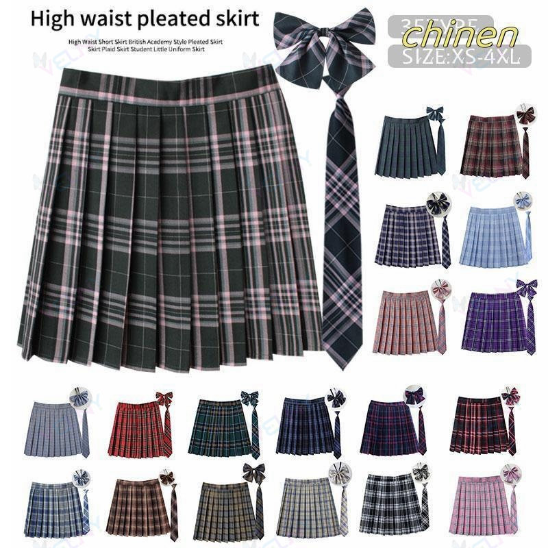 制服 学生制服スカート 3点セット 蝶結び+ネクタイ+スカート32タイプ チェック柄プリーツスカート(スクール・制服)　女子高生スカート レディース 高校生 お受験 結婚式 発表会 ジュニア フォーマル学生制服スカート 蝶結び付き チェック柄プリーツスカート レディース 高校生商品名：チェック柄プリーツスカート　3点セット商品説明：【人気商品】高品質　大好評・カラー・サイズ展開豊富なスクールスカート。学生制服にも、なんちゃって制服にもおすすめです。素材：ポリエステルサイズ：XS-4XLセット内容：スカート、蝶結び、ネクタイ※洗濯時のポイント、洋服は裏返して洗濯してください。※色物は分別しましょう。衣類の色写りを防ぐためです。色落ちが不安な時は、色落ちテストをしてから洗いましょう。※洗濯完了後は、濡れたまま放置しないようにしましょう。乾燥機にはかけないでください。注意事項◆サイズ表記は手作業にて行っておりますので、 実物と若干の誤差が生じる場合があります。