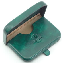 【ペローニ正規輸入品】イタリア・フィレンツェ直輸入総ヌメ革ハンドメイドコインケースPeroni1428BriarDarkGreenGolddecoration#15/ブライヤーダークグリーンゴールドデコレーション#15