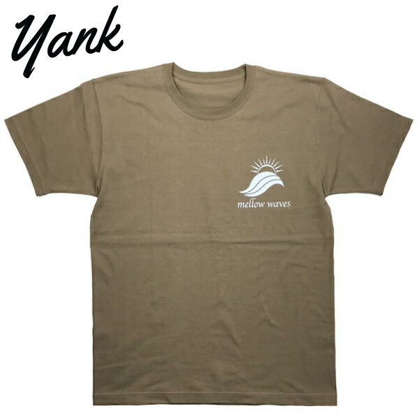 新作 【yank（ヤンク）】プリントポケットTシャツ【ブラウン・茶・ベージュ】USコットン【S/M/L/XL】 USA 西海岸 アメカジ サーフ