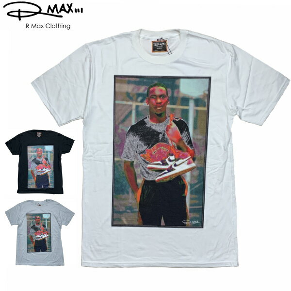 【あす楽】R MAX プリントTシャツ Michael Jordan マイケル・ジョーダン エアジョーダン1【ブラック/ホワイト/グレー/黒/白/灰/BLACK/WHITE/GREY】ストリート【M/L/XL】