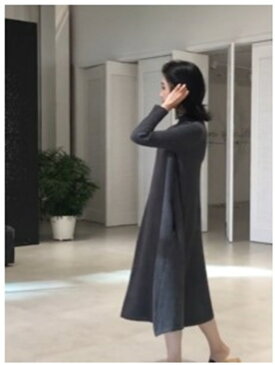 ニットワンピ レディース タートルネック ロング丈 ニットワンピース カシュクール タートルニット 長袖 aライン きれいめ 秋冬 ワンピース レディースワンピース ロング丈 ゆったり 厚手 ひざ下丈 ミモレ丈 大人 秋 冬ミセス 30代 40代 50代 敬老の日 プレゼント