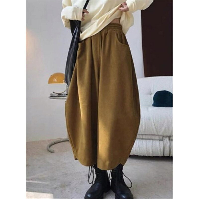 ガウチョパンツ レディース ワイドパンツ ハイウエス スカーチョ 秋冬 厚手 体型カバー ボトムス 美脚 ズボン カジュアル 無地 爆買 vender-10000789 VENDER サンプル画像3