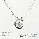 Pt950 一粒ダイヤモンド ネックレス Lapin 0.2ct プラチナ 一粒ダイヤ シンプル 馬蹄 ホースシュー ラパン ペンダント レディース ジュエリー